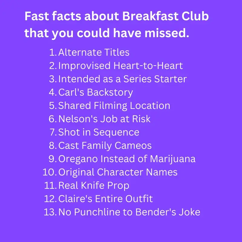 Fast facts about Breakfast Club that you could have missed.